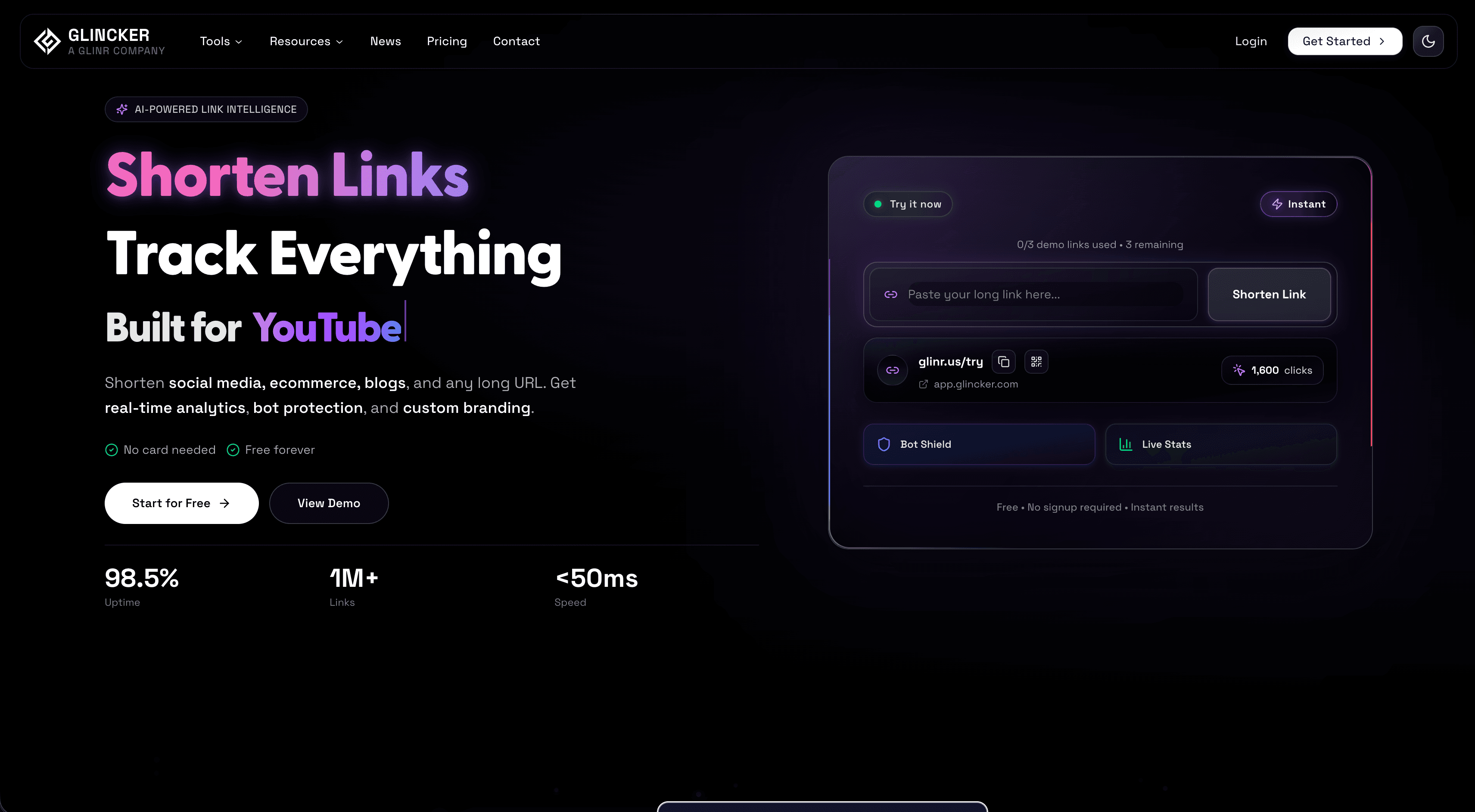 GLINCKER URL Shortener